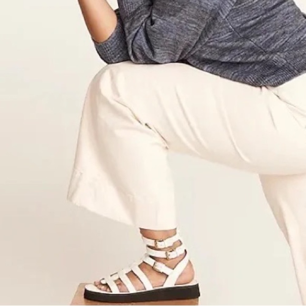 J.CREW Mallorca Leather platform gladiator sandals NWOB SZ 7.5